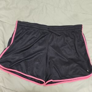 Danskin Now Grey Athletic Shorts with Pink Trim